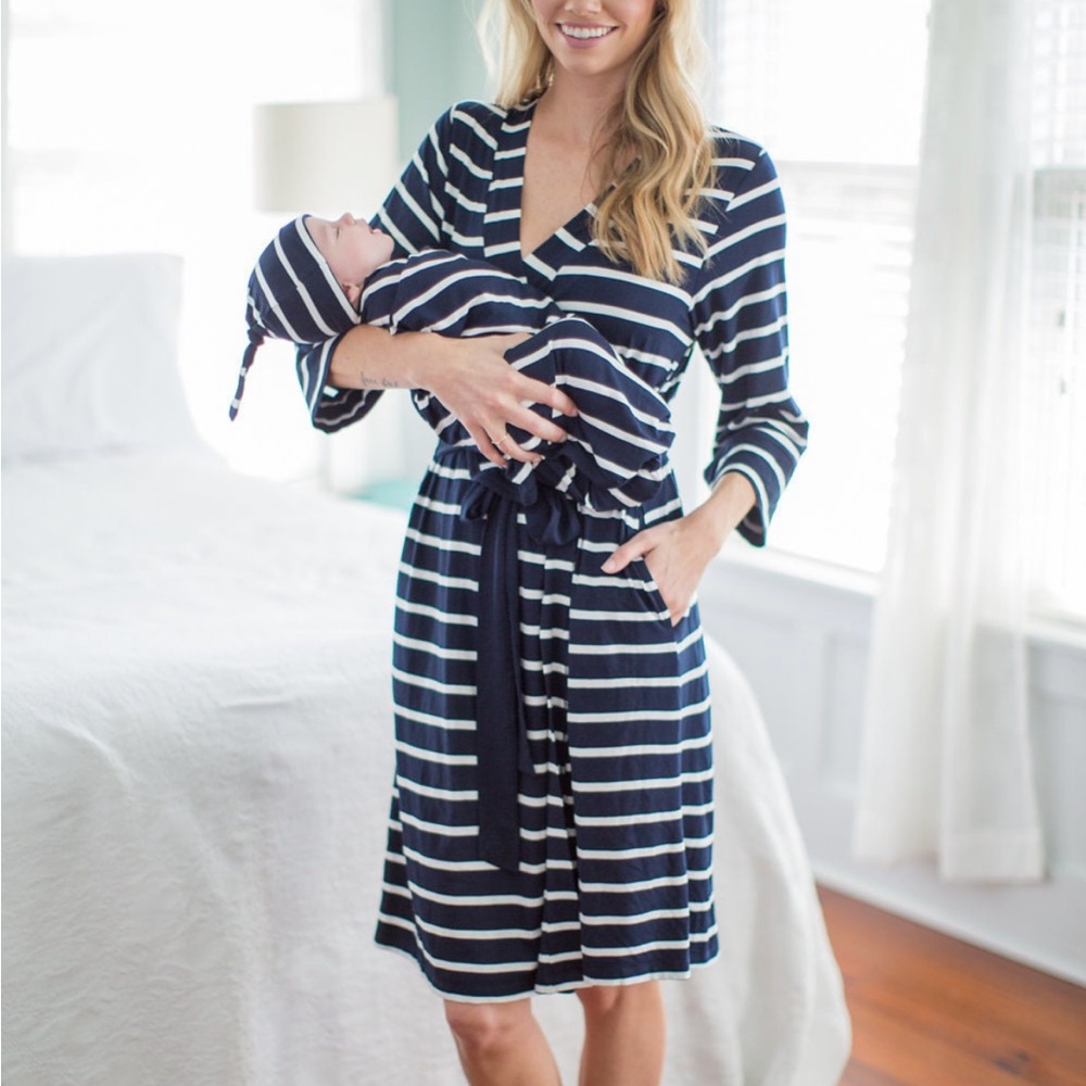 Matching robe and newborn onesie